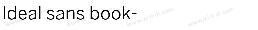 ldeal sans book字体转换